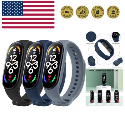 Bands Compatible with Xiaomi Mi Band 7 Replacement Strap Women Men, Soft Sili...