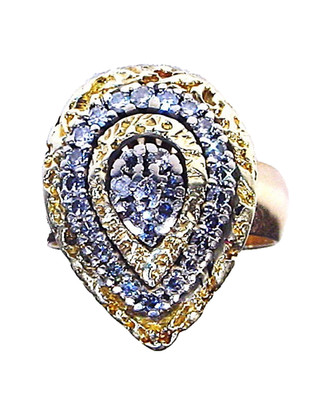 Träne Tropfen natürlicher Diamant Ring schwebende äußere Lünette Cluster 14K Gold 0,50 cts