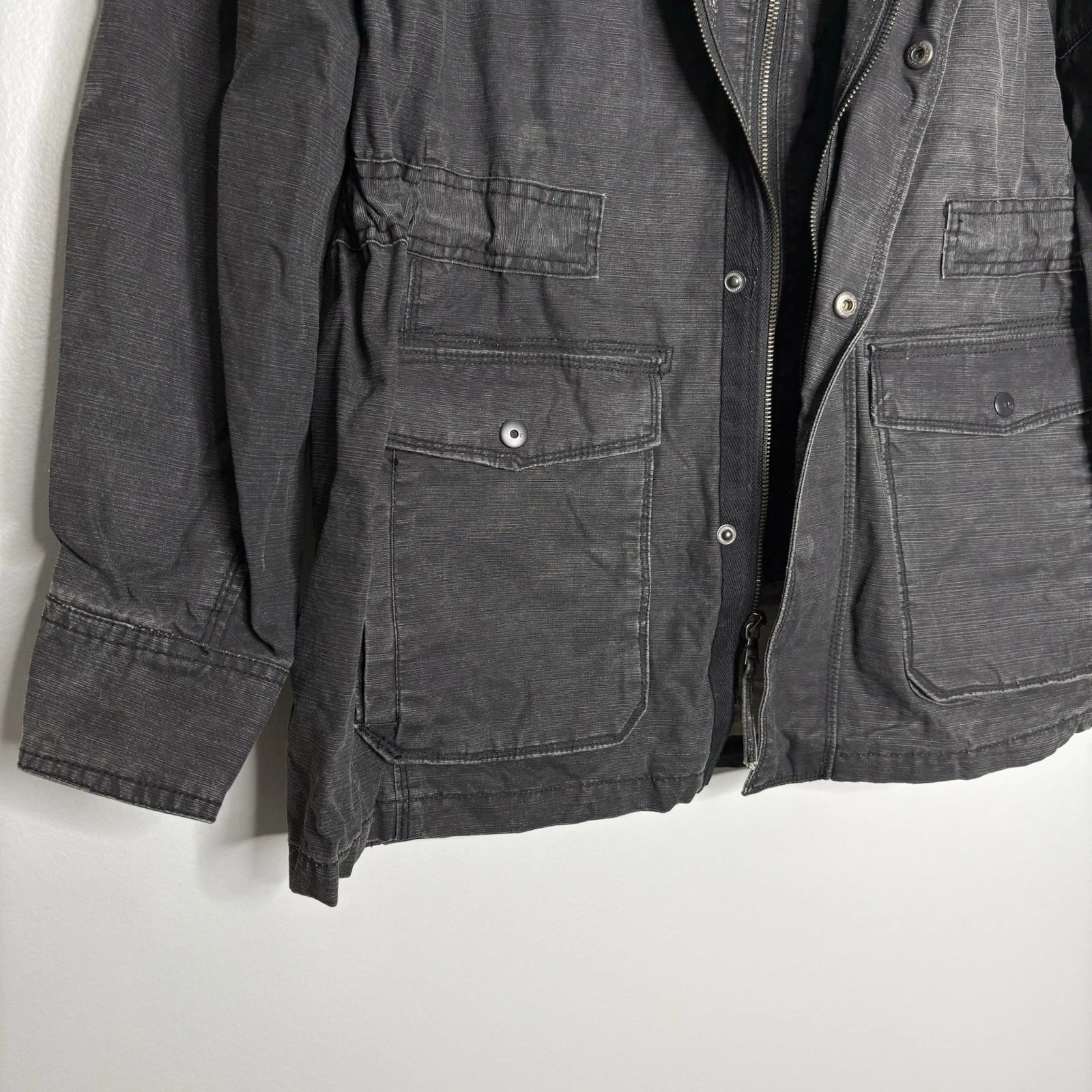 Calvin Klein Black Gray Double Zip Utility Jacket Men's Size Large NWT 402C508 - product detail image 3