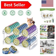 Durable Acrylic Cat Food Storage Container - Organizes 36 Cans Effortlessly
