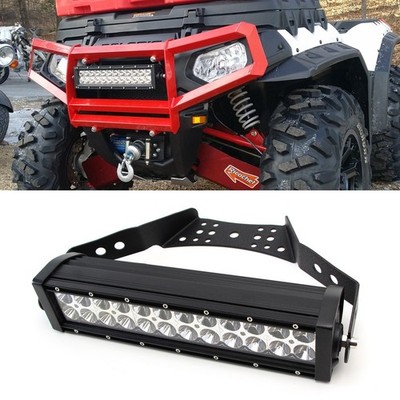 72W 14'' LED Light Bar w/Handlebar Mounting Bracket, Wiring For ATV UTV Dirt Bike