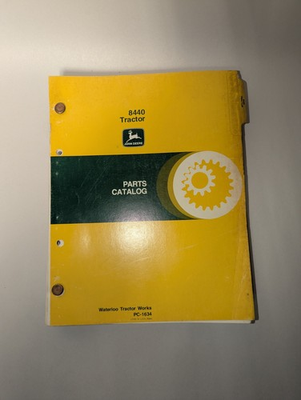 #ad John Deere 8440 Tractor Parts Catalog PC 1634 FREE SHIPPING quot;READquot; $82.00