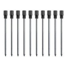 Black Ink Refills for Ballpoint Pens, 10 Pack, 1mm Medium Tip, 70mm Length