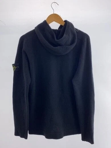 STONE ISLAND MAGLIA Maglione con cappuccio e zip M Lana BLK 8115567A3 