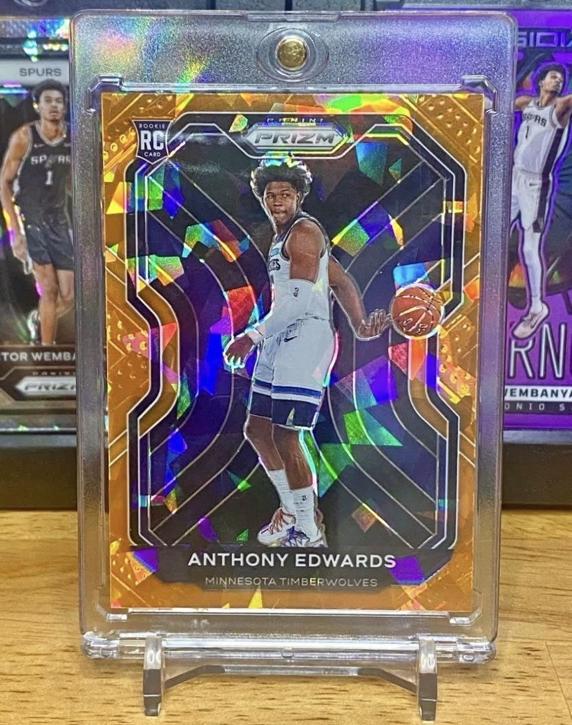 ANTHONY EDWARDS 2020-21 PANINI PRIZM ROOKIE ORANGE ICE RC