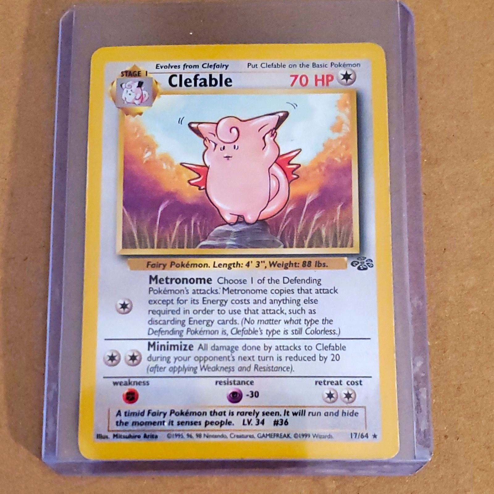 Wizards of the Coast Clefable Jungle 17/64 1999 EN Rare Regular Unlimited