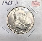 1963-D Denver Mint Silver Franklin Half Dollar Brilliant Uncirculated Nice