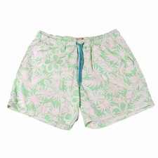 J. Crew Flex Swimwear Swim Trunks Green White Floral Men  s Size L