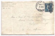 1919 Toledo, OH to Sona Bata, Belgian Congo (63850)
