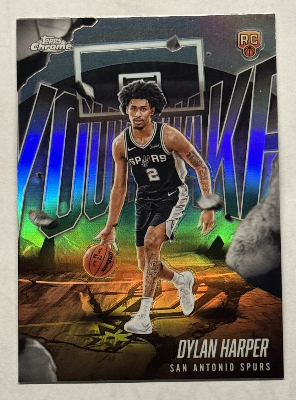 Dylan Harper 2025-26 Topps Chrome Youthquake REFRACTOR Rookie SP No. YQ-2