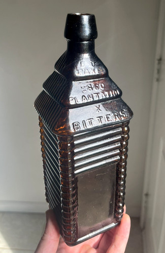 NICE AMBER S.T. DRAKE'S 1860 PLANTATION BITTERS BOTTLE 1870'S ERA CLEAN L@@K