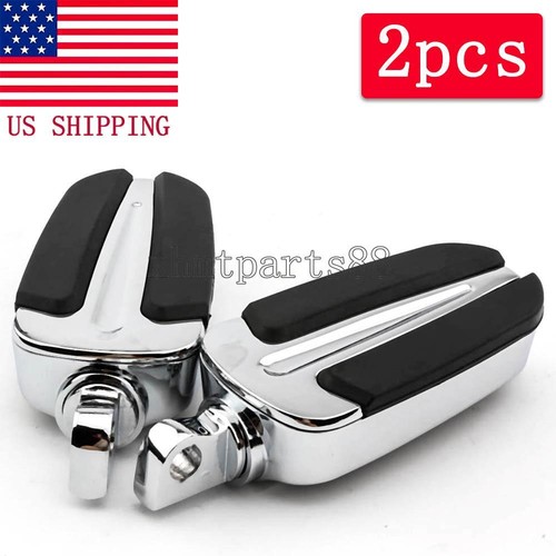 Chrome Rear Passenger Foot Pegs Rest Footpegs For Harley Touring Dyna