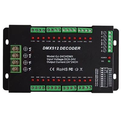 24CH channel dmx512 decoding controller LED