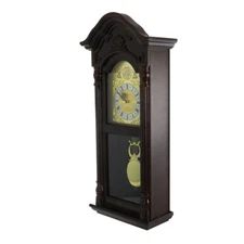 Bedford Clock Collection Bed-9018 25.5 Inch Antique Mahogany Cherry Oak Chiming