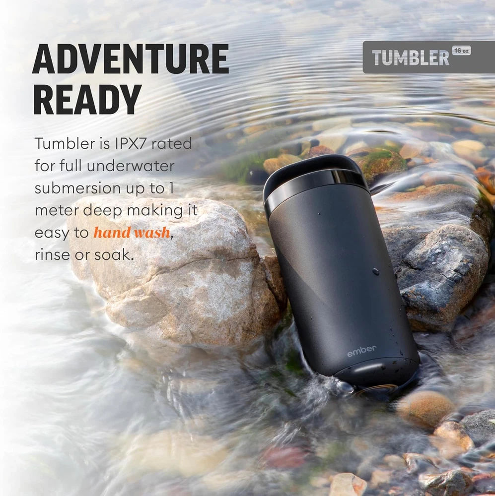 Tumbler, Temperature Control Travel Mug, Stainless Steel, App-Controlled Heated