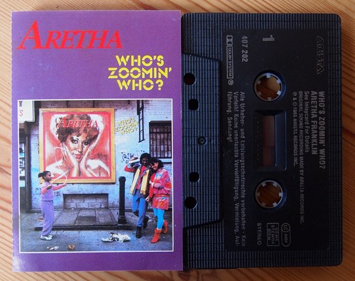 ARETHA FRANKLIN - WHO'S ZOOMIN WHO? (ARISTA 407202) 1985 EUROPE CASSETTE VG+ - Picture 1 of 3