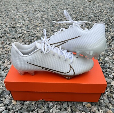 Nike Vapor Edge Speed 360 Football Cleats White Gold Size 8 CD0082-111  