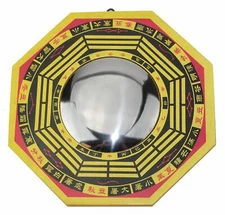 5" Feng Shui TRADITIONAL CHINESE -CONVEX BAGUA OCTAGON MIRROR BA GUA HOME DECOR.