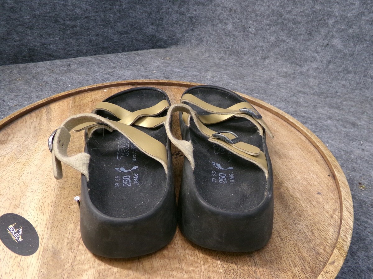 Tatami Birkenstock Franca Gold Birko Flor Rubber Sandals Slide