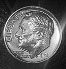 1961 P Proof Roosevelt Dime 90% Silver 2 Uncirculated Full Torch Lines
