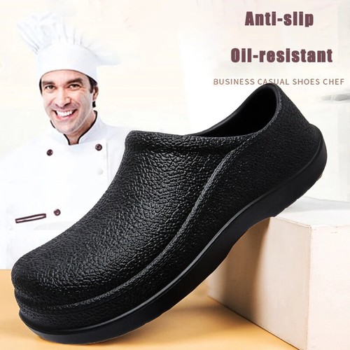 Oil Resistant Work Shoes Non Slip Shoes Cushion Chef Shoes Safety Water Kitchen - Picture 4 of 27