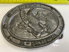 Vintage 1976 Bi Centennial Metal Belt Buckle EuC SHips FREE