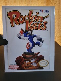 Rockin Kats Nintendo NES Classic Retro Atlus Game Box Art Print - Small Poster