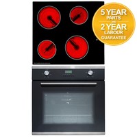Sia So102 60cm Single Electric True Fan Oven & Sia Black Electric Ceramic Hob Sia So102 60cm Single Electric True Fan Oven & Sia Black Electric Ceramic Hob