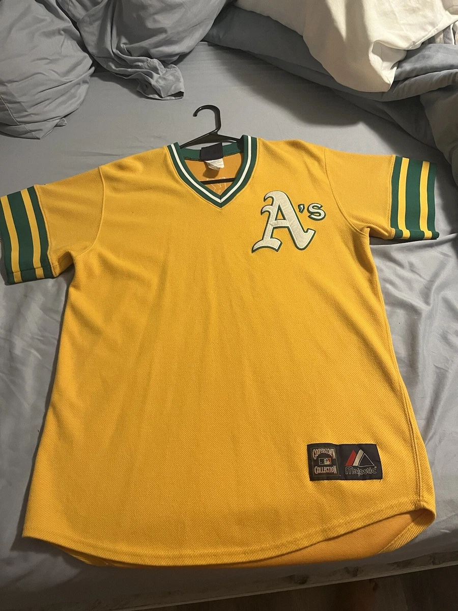 Reggie Jackson Oakland A's MLB Vintage #9 Jersey Cooperstown Collection  Majestic