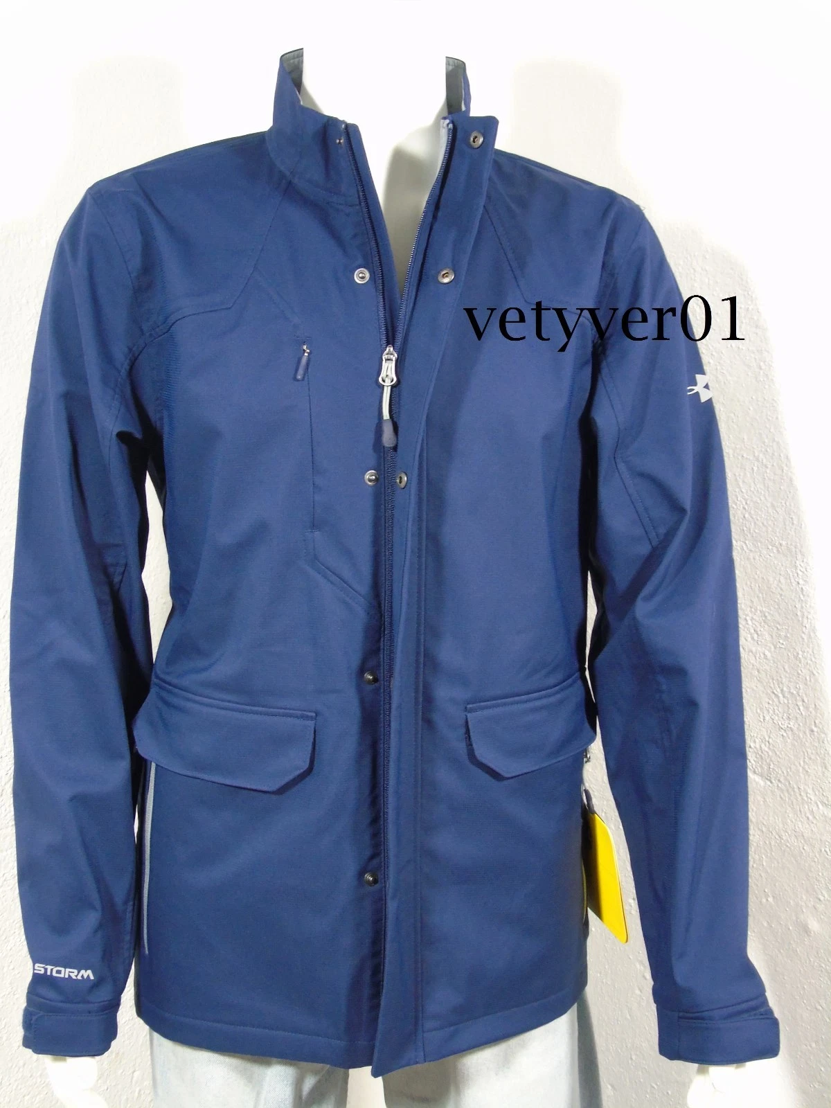 New UNDER ARMOUR UA Storm ColdGear Elevate Water-Resistant Softshell Jacket Navy