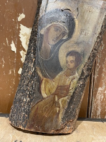 Hademade Icon Virgin Mary & Jesus Christ Wall Mounted Religious Orthodox - Picture 4 of 19