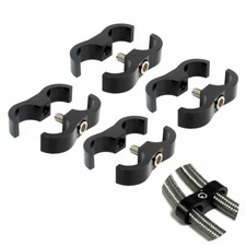 4pcs 6an Hose Separator Clamp For 38 Oilfuel Hose Line Black Aluminum Adapter