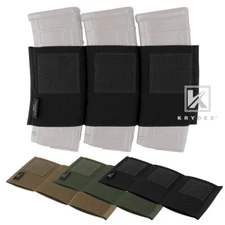 KRYDEX Triple 5.56 Mag Elastic Insert Pouch for Tactical Chest Rig Plate Carrier