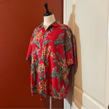 Paradise Found Men's Hawaiian Aloha Magnum PI Tom Sellek Camp Button Up Shirt