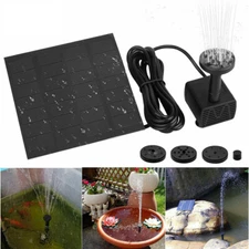 Solar Power Fountain Submersible Water Pump With Filter Panel Pond Pool 180L/h