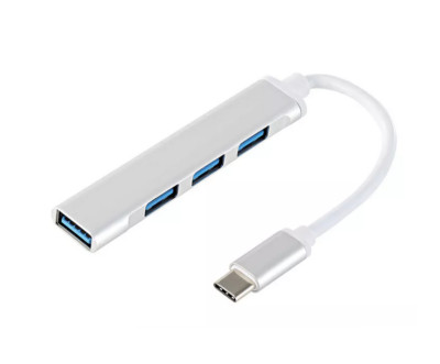 USB-C HUB 4 fach USB 3.0 Adapter Verteiler PC Notebook Laptop Mac OTG Funktion