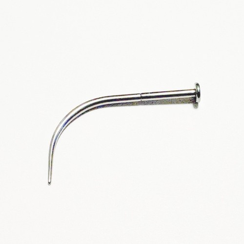 1-1/4" CURVE SPIKE Internal Threads 316 Surgical Steel 14g w 8 & 10mm LABRET. - Picture 4 of 8