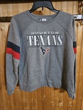 Houston Texans Football Pullover Med Sweatshirt NFL Team Apparel L/S EUC 6843