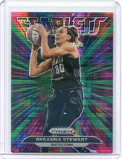 2022 Panini Prizm WNBA BREANNA STEWART #13 FIREWORKS GREEN PULSAR #20/25