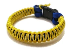 Paracord Bracelet 550 Ultra Blue/Yellow Micro Cord U.S. Seller - Handmade