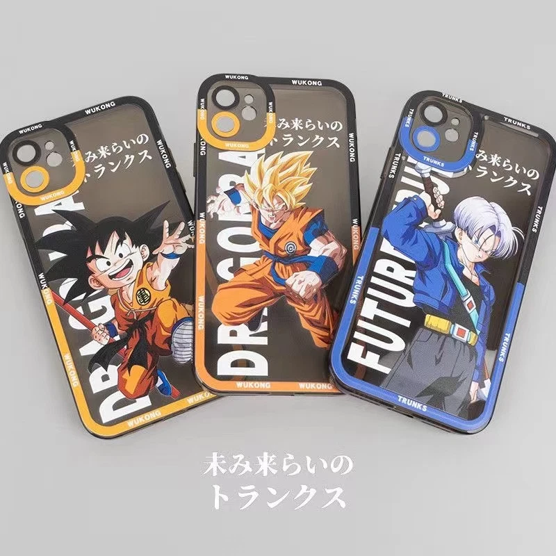 Capa De Celular Moda Anime Desenho Animado Bola De Dragão Escuro Super  Vegeta Goku iPhone 14 13 12 11 Pro MAX 14Plus 7 8 Plus X XR XS - Corre Que  Ta Baratinho