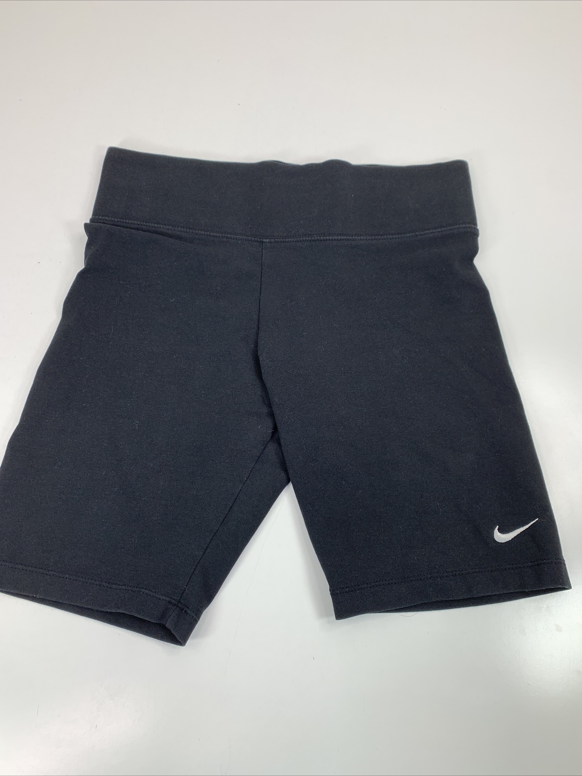 nike womens solid black knit compression shorts l… - image 1
