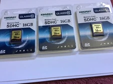 Lot of 3pcs NEW 16GB KINGMAX SDHC Cards for CANON NIKON SDHC CAMERAS