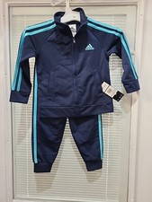 Adidas Boys Navy/Blue2pc Track Suit Size 2T NWT