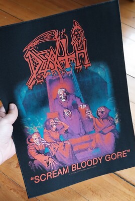 Large DEATH Scream Bloody Gore Licensed Band Sew On Battle Jacket Back PATCH