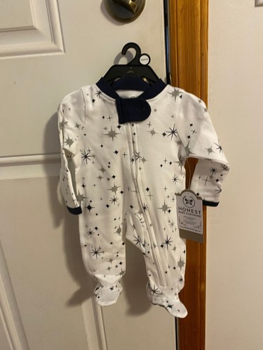 NEW SIZE PREEMIE HONEST BABY BOY ORGANIC COTTON SLEEP & PLAY ONE PIECE - Picture 6 of 8