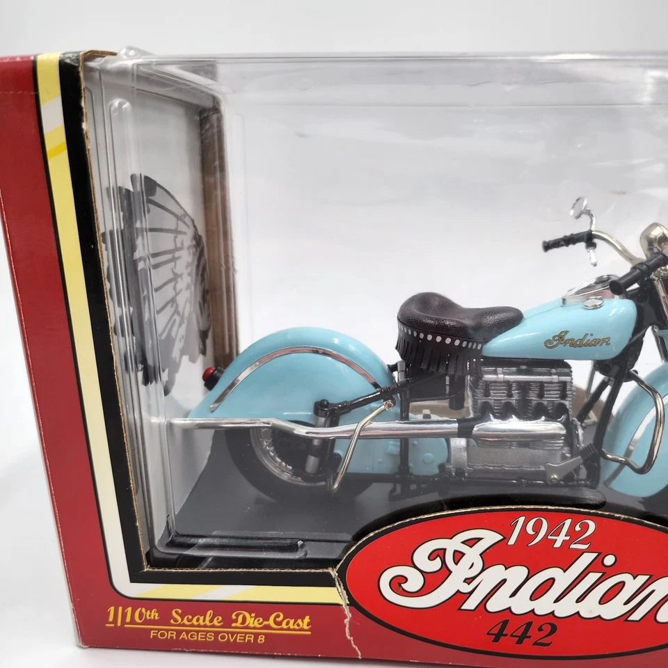 1942 年印度摩托车模型 442 1/10 比例 Tootsie 玩具 1996 罕见 二手  — 第 2/4 张图片