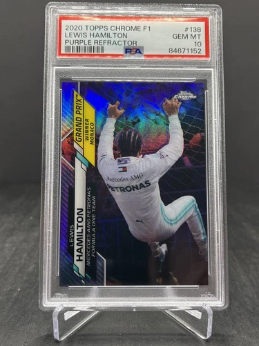 2020 Topps Chrome Formula 1 F1 Lewis Hamilton Purple 259/399 PSA 10 #138