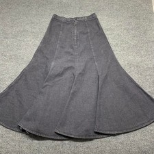Vintage 70s Cherokee Denim Maxi Skirt Size 6
