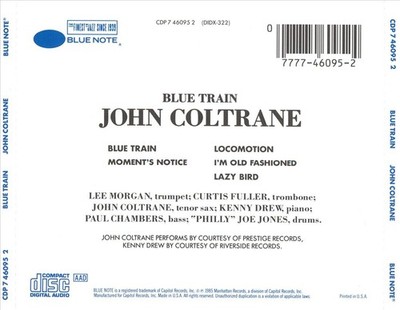 JOHN COLTRANE - BLUE TRAIN NEW CD